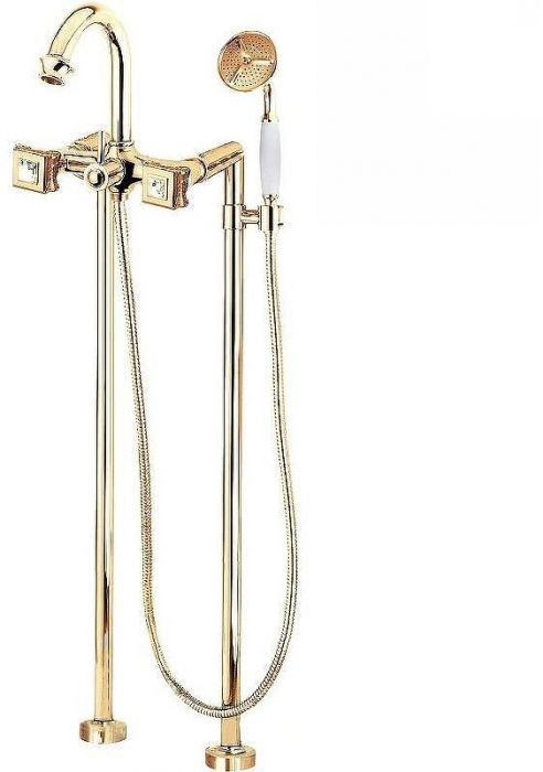 Смеситель для ванны Cezares Aphrodite APHRODITE-VDP-03/24-Sw Золото 24 карат с кристаллами Swarovski
