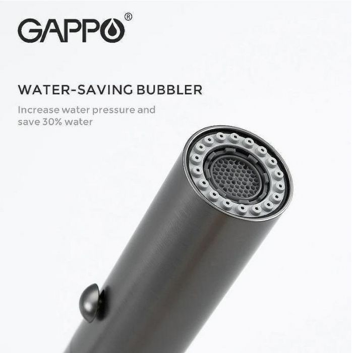 Смеситель для кухни Gappo G4398-51 Графит Черный