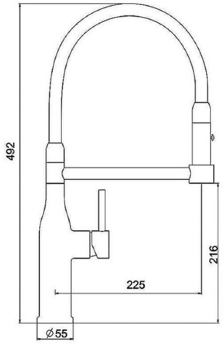 Смеситель для кухни Gappo G4398-51 Графит Черный