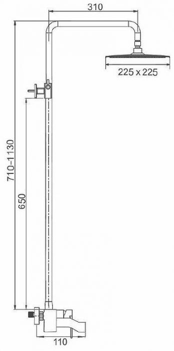 Душевая система Ekko E2406-22 цвет Серый