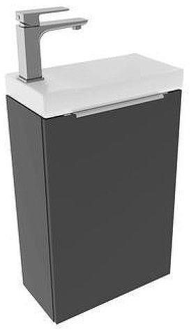 Тумба под раковину ЗОВ Монови Слим 40 MS40G подвесная цвет Антрацит