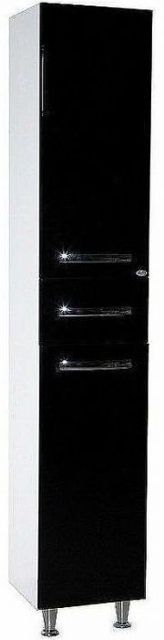 Шкаф пенал Bellezza Рокко 35 4623704090045 Черный Белый