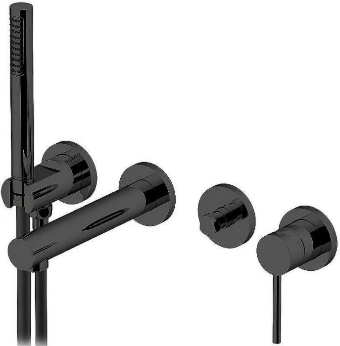 Смеситель для ванны Gattoni Circle One 9005/90NO Черный матовый