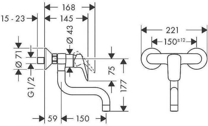 Смеситель для кухни Hansgrohe Logis 71836000 Хром