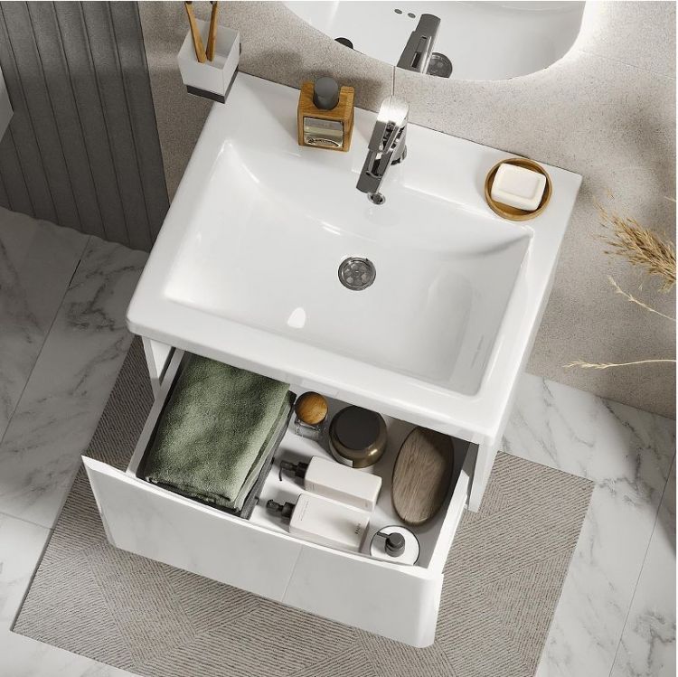 Тумба под раковину Vigo Glem 70 336 подвесная цвет Белый