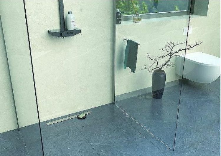 Душевой лоток Bettoserb Frameless Line 55 13701230 с решеткой Хром матовый / под плитку