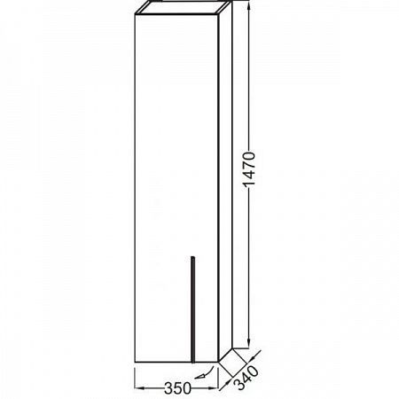 Пенал подвесной Jacob Delafon NOUVELLE VAGUE 35см, EB3047G