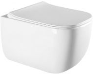 Унитаз Charus Torre Bianca EWC700-126W Pinto Rimless подвесной цвет Белый с сиденьем Микролифт