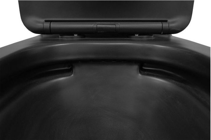 Унитаз компакт Azario Black Queen AZ-8380 цвет Белый с бачком и сиденьем Микролифт