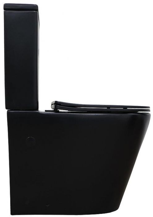 Унитаз компакт Azario Black Queen AZ-8380 цвет Белый с бачком и сиденьем Микролифт