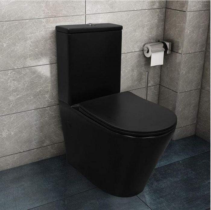 Унитаз компакт Azario Black Queen AZ-8380 цвет Белый с бачком и сиденьем Микролифт