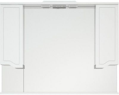 Зеркало со шкафом Corozo Мирра 105/С SD-00001545 с подсветкой Белое с механическим выключателем