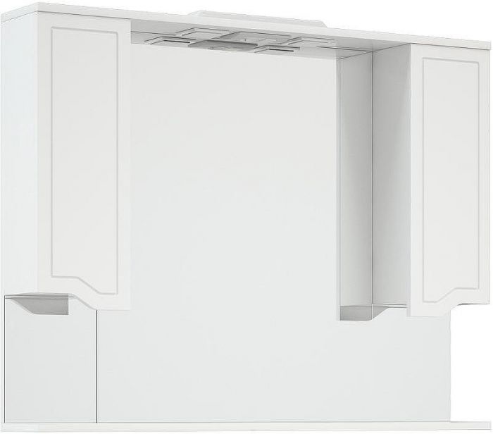 Зеркало со шкафом Corozo Мирра 105/С SD-00001545 с подсветкой Белое с механическим выключателем