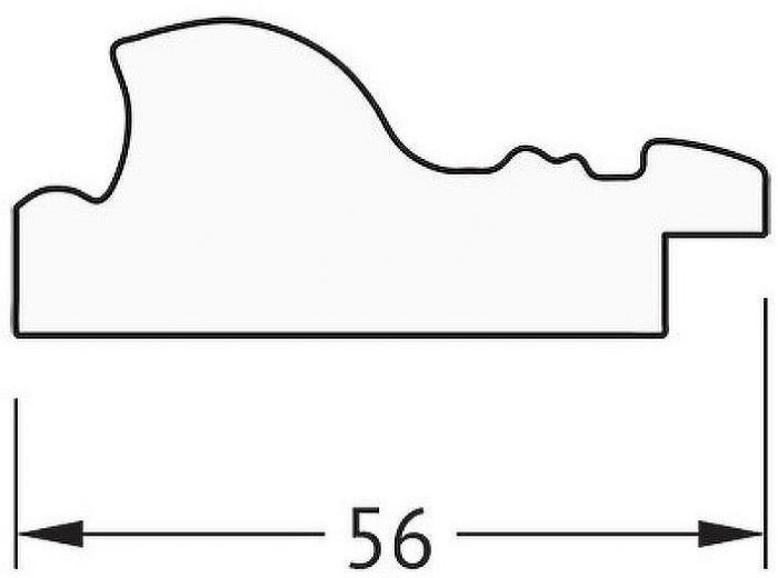 Зеркало Evoform Definite 74х54 BY 3040 в багетной раме - Виньетка состаренное серебро 56
