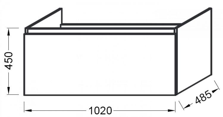 Тумба для ванной Odeon Up, цвет чёрное дерево [EB883-E15]