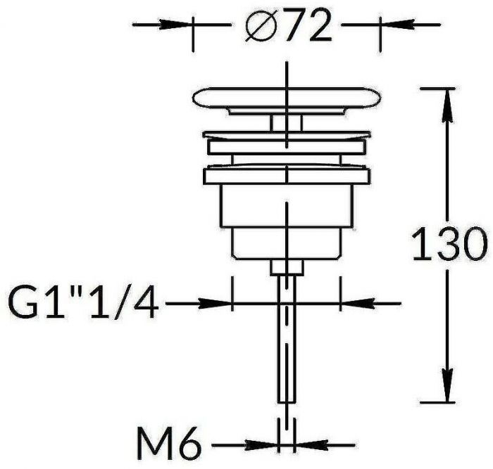 Донный клапан Kerama Marazzi DRR.1/WHT Белый глянцевый