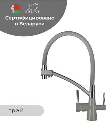 Смеситель для кухни Wisent W4855-29-9 цвет Серый