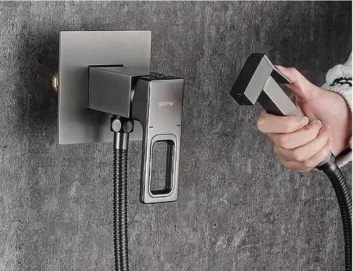 Гигиенический душ со смесителем Gappo G17-9 G7217-9 Оружейная сталь