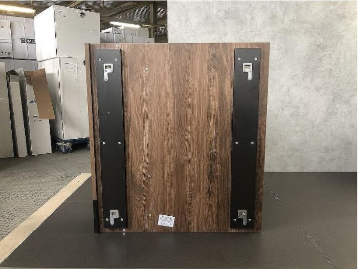 Зеркало со шкафом Comforty Штутгарт 75 00004151037 Дуб темно-коричневый Черное матовое
