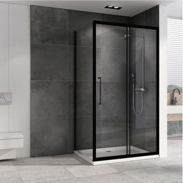 Душевой уголок Abber Schwarzer Diamant 150x85 AG30150BH-S85B профиль Черный стекло прозрачное