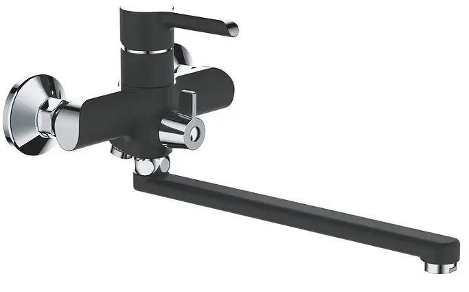 Смеситель для ванны Shevanik S6022H универсальный цвет Черный Хром Смеситель для ванны Shevanik S6022H универсальный цвет Черный Хром