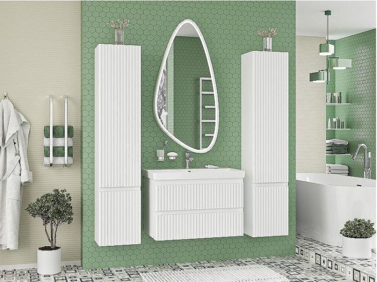 Зеркало Brevita Venus 60 VEN-Var-060-white с подсветкой Белое матовое с сенсорным выключателем