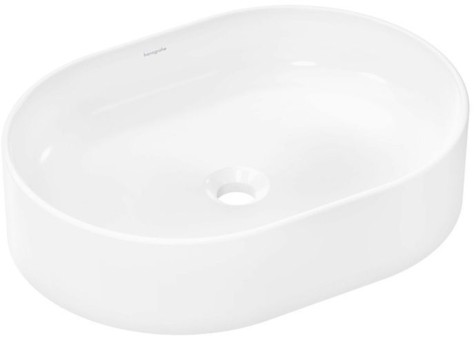 Hansgrohe Xuniva U Раковина-чаша 55х40см., без отв., накладная, без перелива, цвет: белый