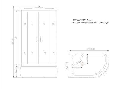 Душевая кабина Lorosa Unio 128VP-16L