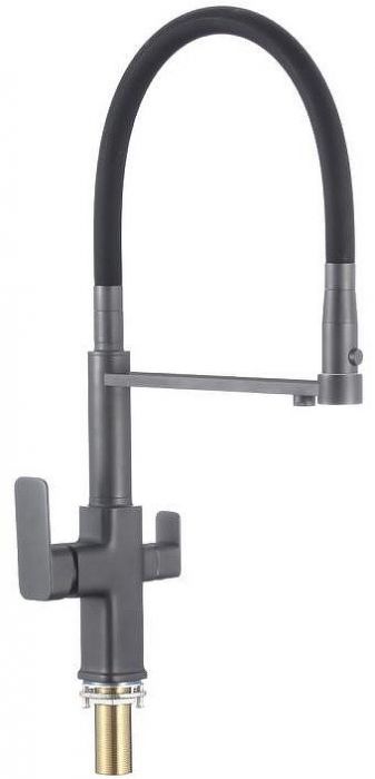 Смеситель для кухни Savol S-L1809Q-01 цвет Графит Черный