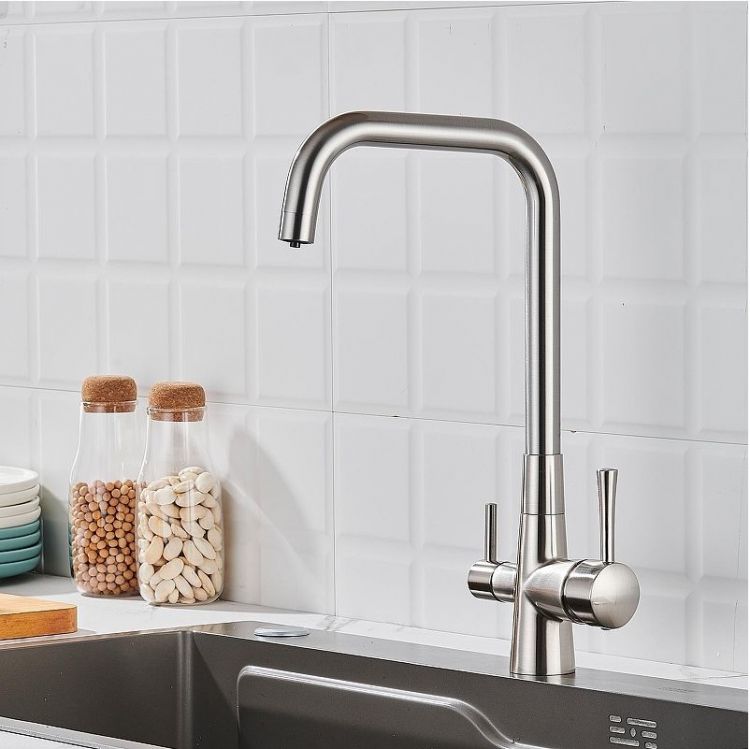 Смеситель для кухни Shevanik S528L цвет Сатин Смеситель для кухни Shevanik S528L цвет Сатин