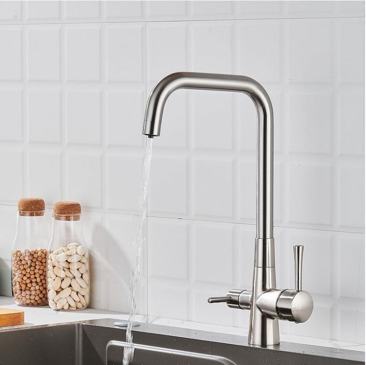 Смеситель для кухни Shevanik S528L цвет Сатин Смеситель для кухни Shevanik S528L цвет Сатин