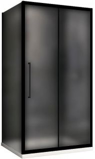 Душевой уголок Abber Schwarzer Diamant 100x80 AG30100BMH-S80BM профиль Черный стекло матовое