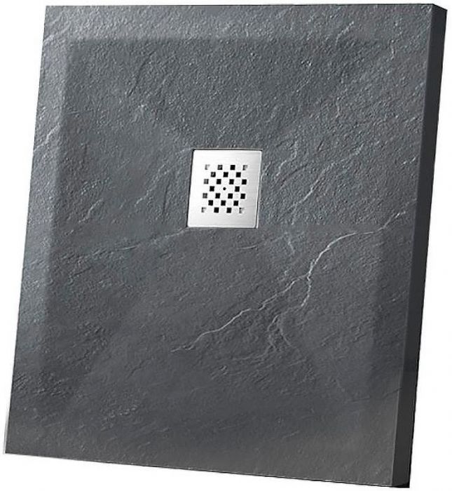 Душевой поддон из искусственного камня Vincea 90x90 VST-4SR9090A Антрацит