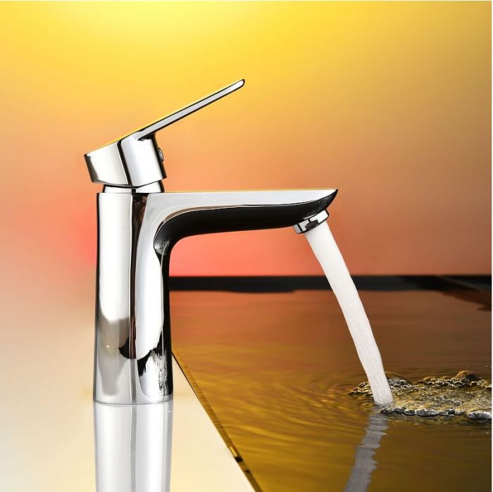 Смеситель для раковины Abelsberg Lineara UNF23508CH цвет Глянцевый хром