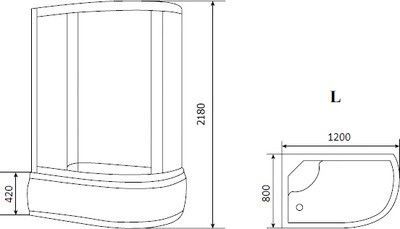 Душевая кабина Timo Eco TE-0720 L Душевая кабина Timo Eco TE-0720 L