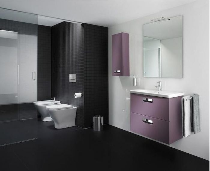 Тумба под раковину Roca The Gap 70 ZRU9302741 подвесная Фиолетовая