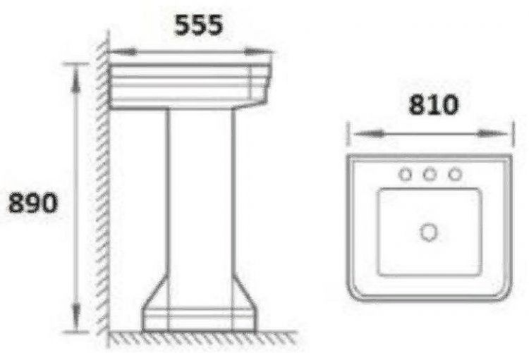 Раковина Boheme Vogue 81 942-2-3 Белая
