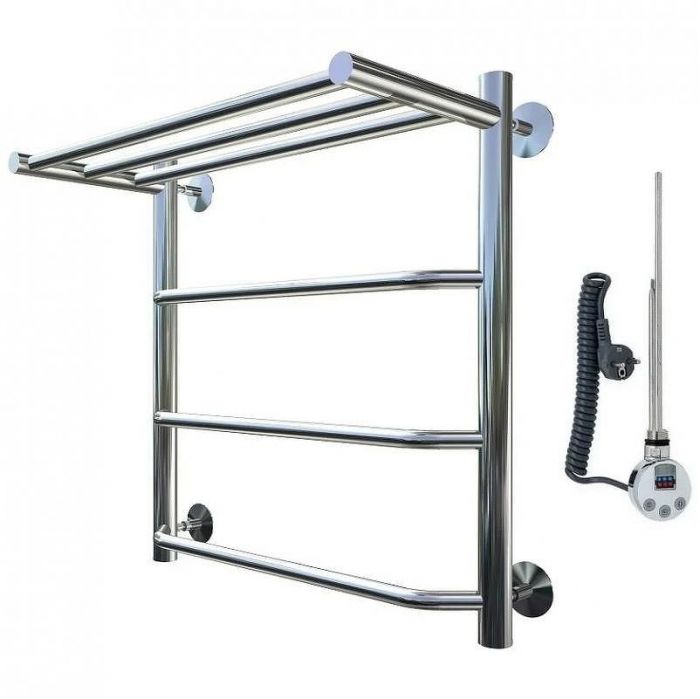 Электрический полотенцесушитель Тругор Браво 1 элТЭН 60x50 с полкой Хром