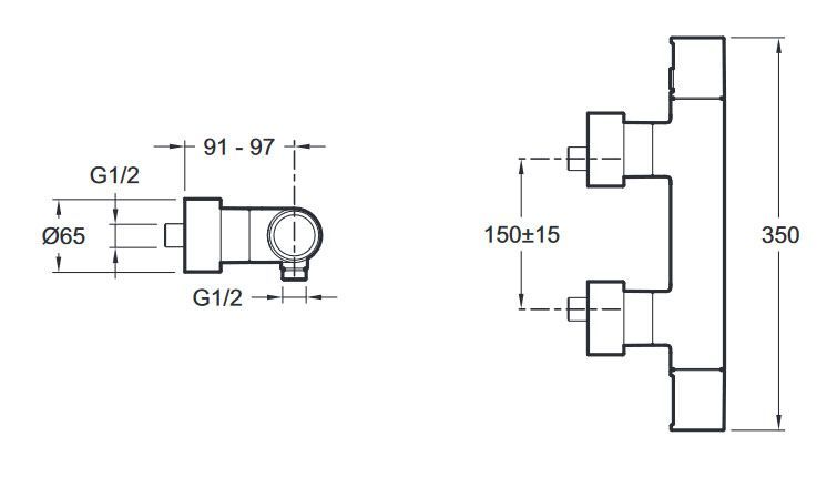 Термостат для душа Jacob Delafon Composed E73164-TT, титан