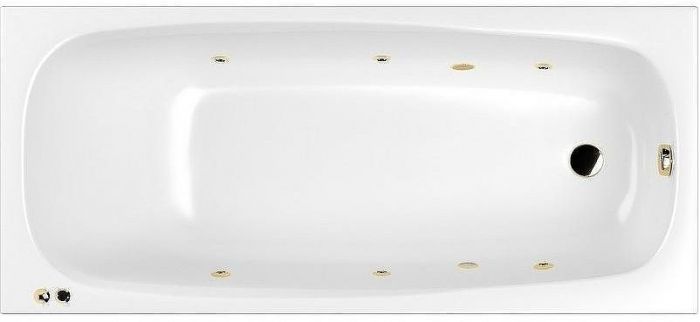 Акриловая ванна Whitecross Layla Slim 170x75 0122.170075.100.SOFT.GL с гидромассажем