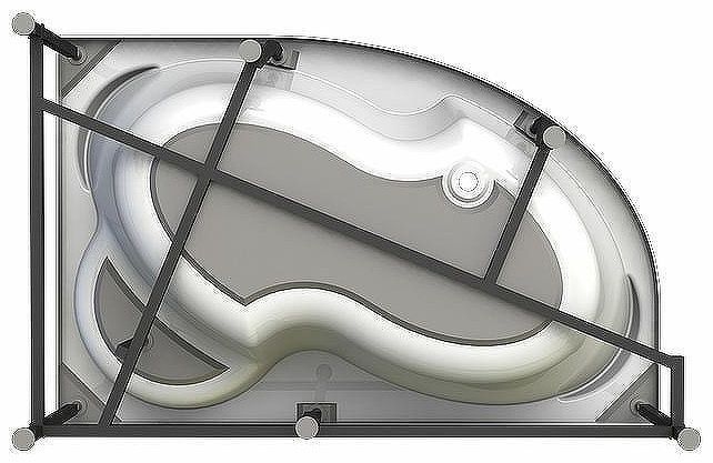 Акриловая ванна Radomir Vannesa Ирма 169х110 L 2-76-2-1-0-217 с гидромассажем Баланс Хром