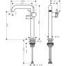 Hansgrohe Tecturis S Смеситель для раковины 240 Fine CoolStart EcoSmart+, однорычажный, для умывальников со сливным гарнитуром Push-Open, цвет: матовый белый
