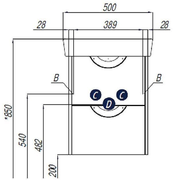 Тумба под раковину Aquaton Сильва 45 1A211701SIW60 Дуб фьорд