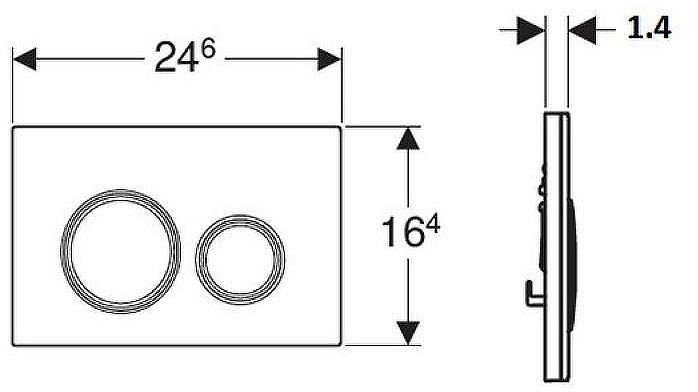 Клавиша смыва Geberit Sigma 21 115.884.SI.1 Белая Хром