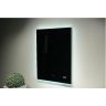 Зеркало Jorno Kvadro 60 Kvdr.02.60/W/RL с подсветкой с бесконтактным выключателем и часами