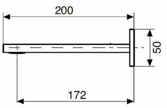 Излив для смесителя Cezares UNIKA-SCV-03/24 Золото