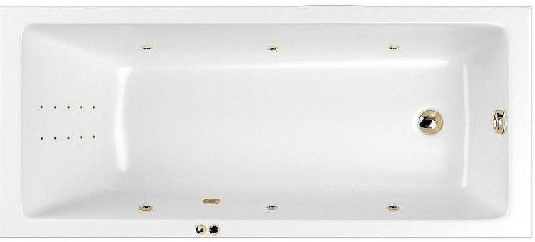 Акриловая ванна Whitecross Wave Slim 170x75 0111.170075.100.LINENANO.GL с гидромассажем
