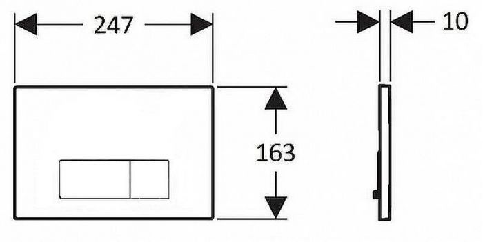 Клавиша смыва Creavit Arc GP8002.05 Базальт