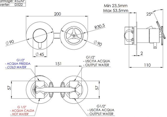 Смеситель для душа Remer Chrono CH92ZPXV цвет Сталь