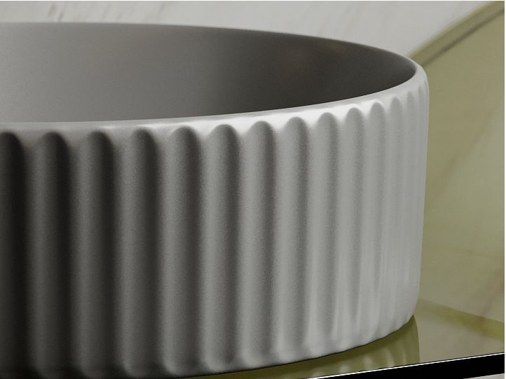 Умывальник CERAMICANOVA Element чаша накладная круглая (цвет Антрацит Матовый) CN6057MH